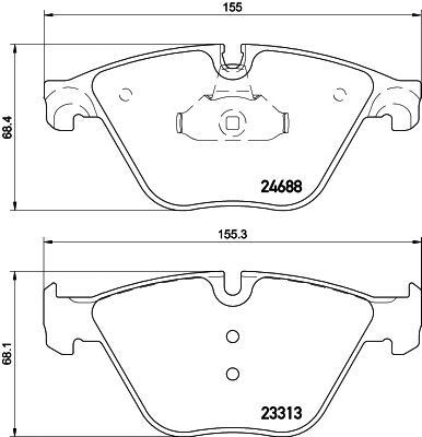 HELLA PAGID 8db355015261 -  Комплект тормозных колодок, дисковый тормоз